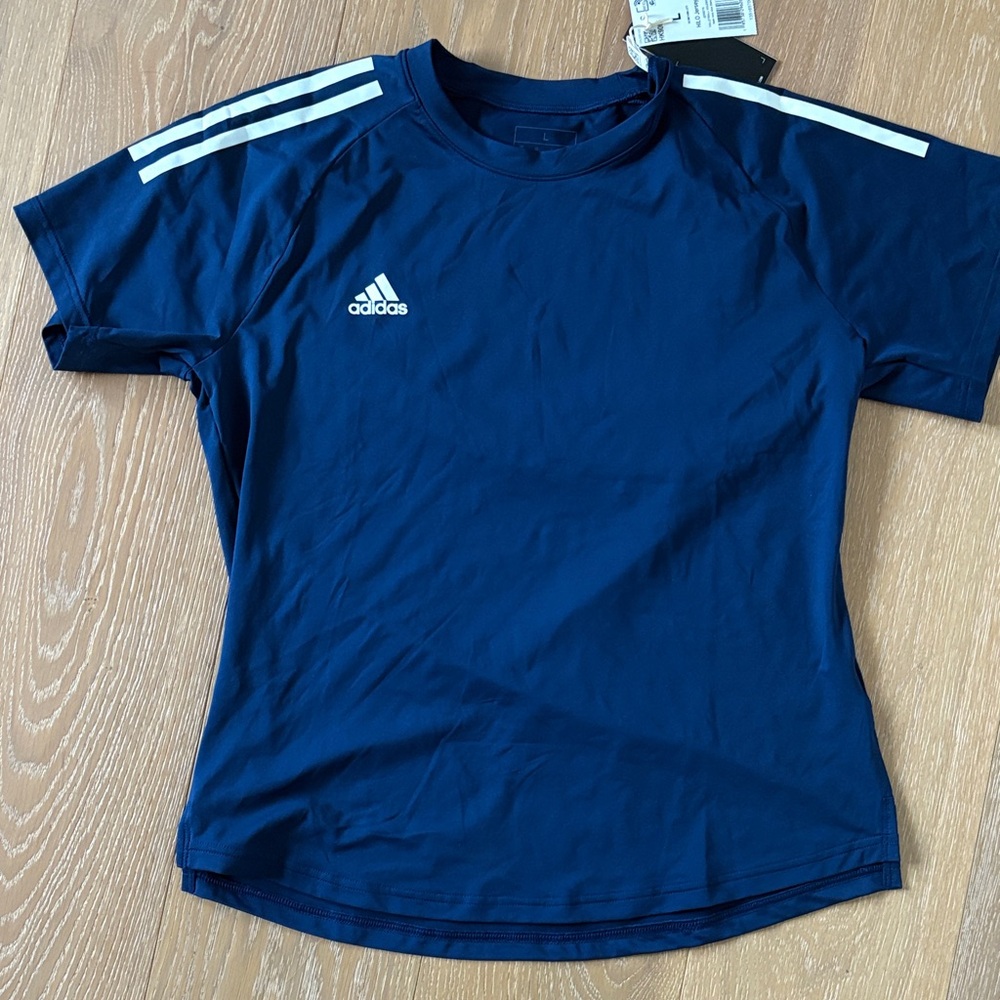 NWT Adidas HILO Navy Volleyball Jersey Women’s Size Large Athletic Top